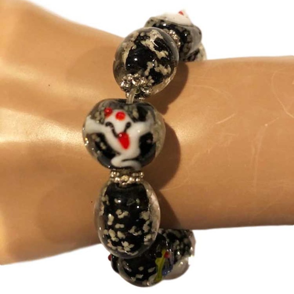 Venetian Glass Bracelet (Ghost)